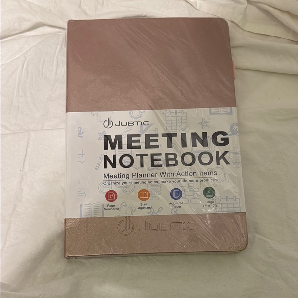 Jubtic rose gold Meeting Notebook
